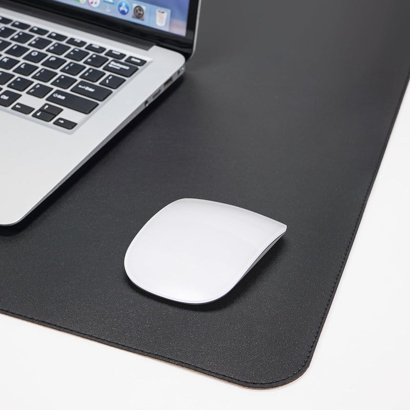 AFIING Leather Desk pad Protector, Large Non-Slip Office Desk Mat with Natural Cork & PU Leather, Waterproof Writing Mouse Pad for Office and Home (55in*17in,Black) - Image 4